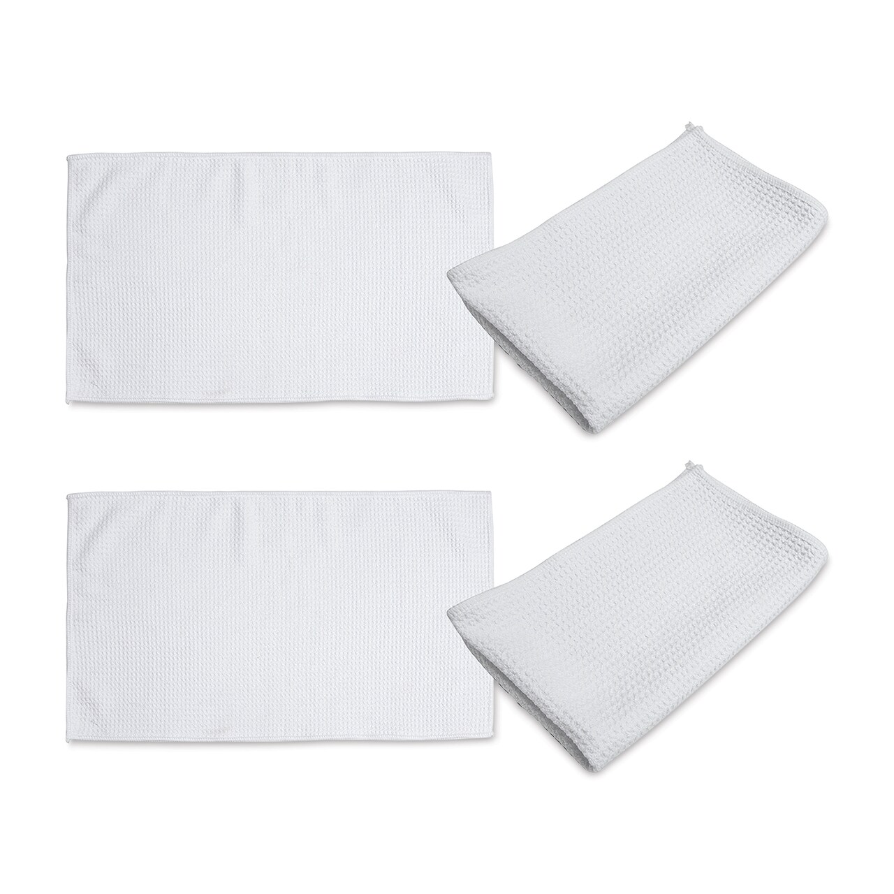 Craft Express Sublimation Printing Towels - Waffle Kitchen Towel, 11" x 18", Pkg of 4